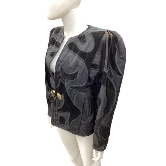 VTG La Coleccion Judith Roberts Art Wear Jacket Women SZ M Collectible Gorgeous! - Picture 2 of 5